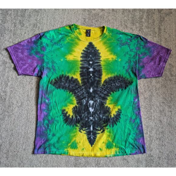 Jammin Dyes Other - Tie Dye T-Shirt By Jammin Dyes, Fleur De Lis, NOLA, Deadhead - XL Made in USA